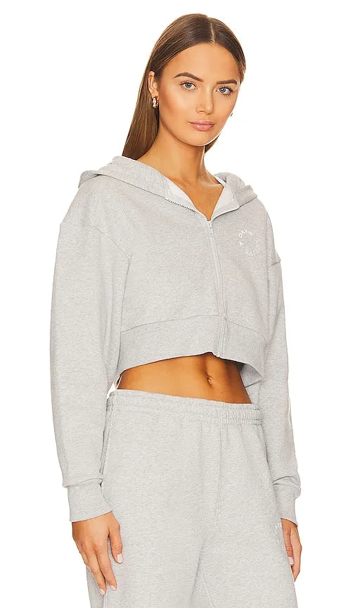 7 Days Active Organic Cropped Hoodie in Grey