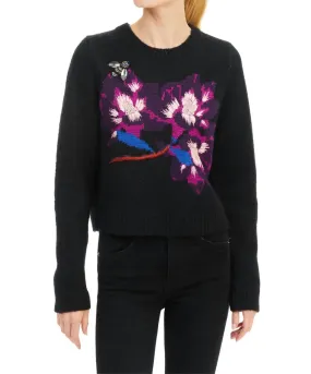 Allison New York - FLORAL EMBROIDERED SWEATER