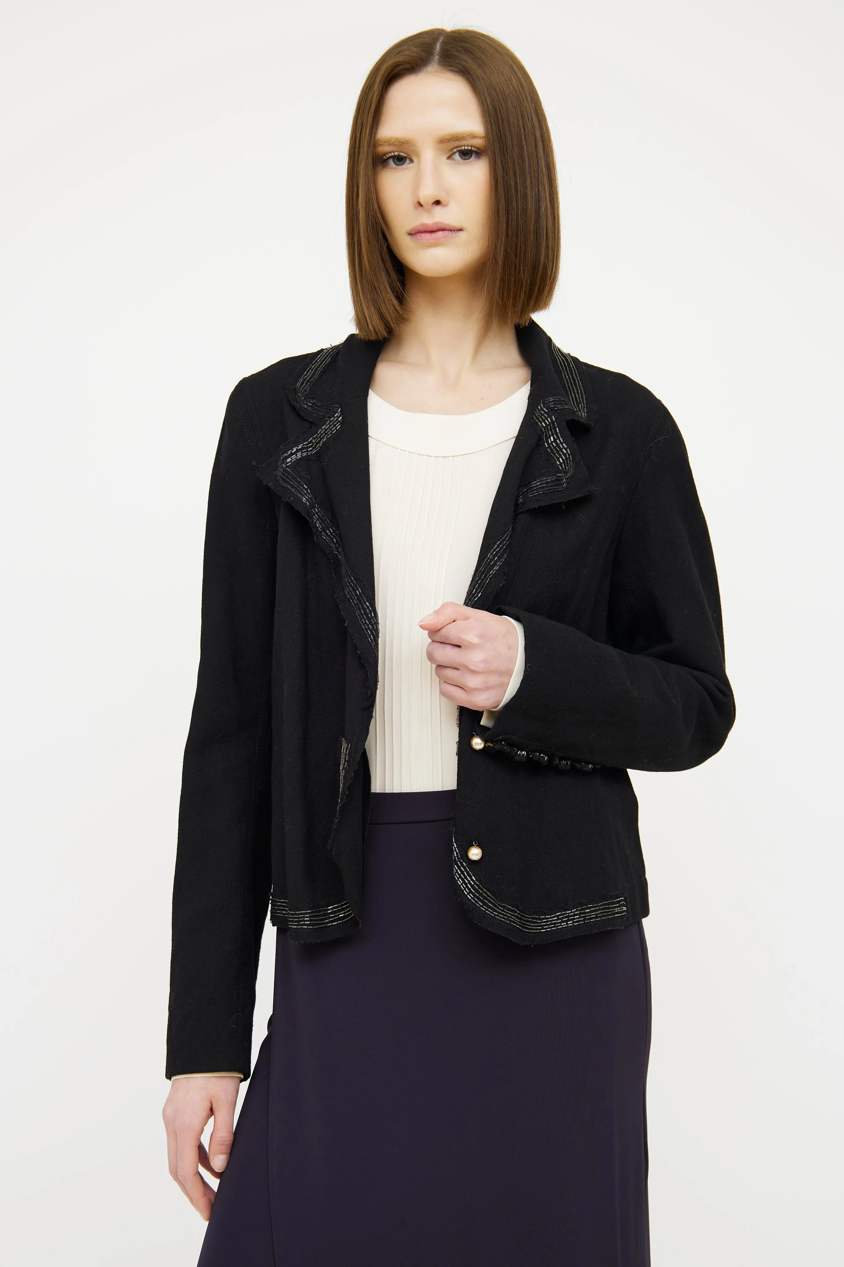 Applique Button Blazer