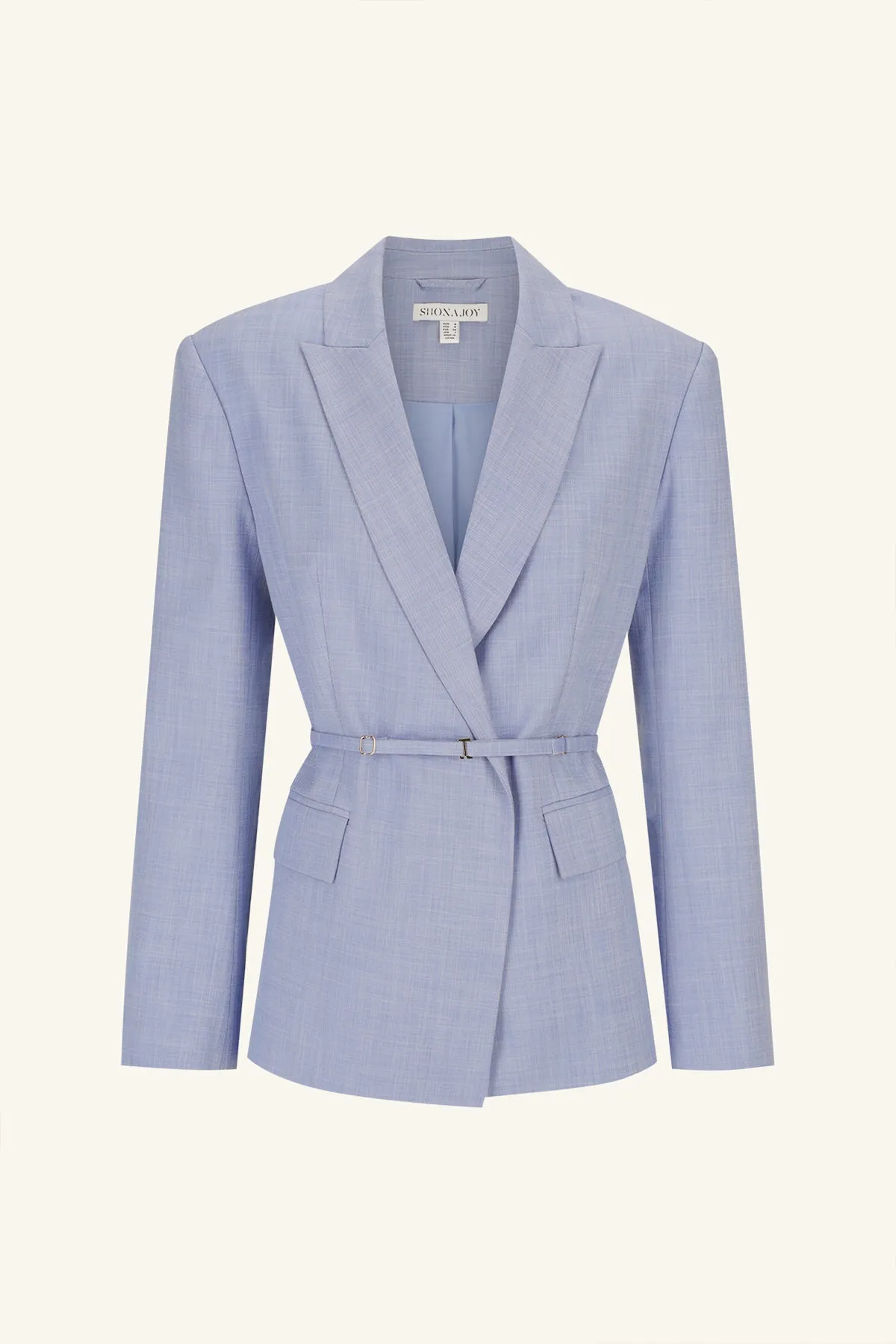 ASHER BELTED BLAZER - CHAMBRAY BLUE