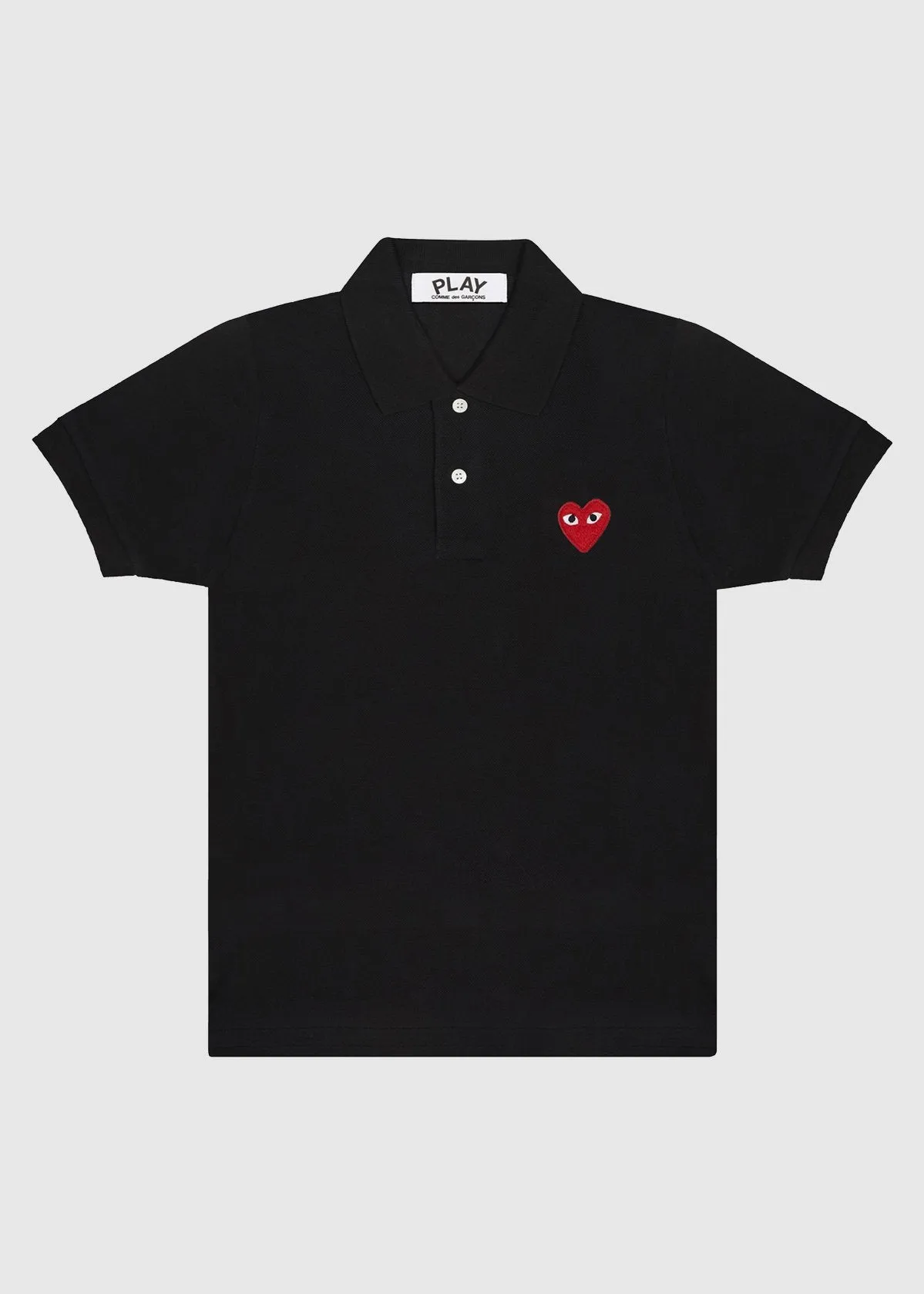 CDG PLAY: POLO SHIRT [BLACK]