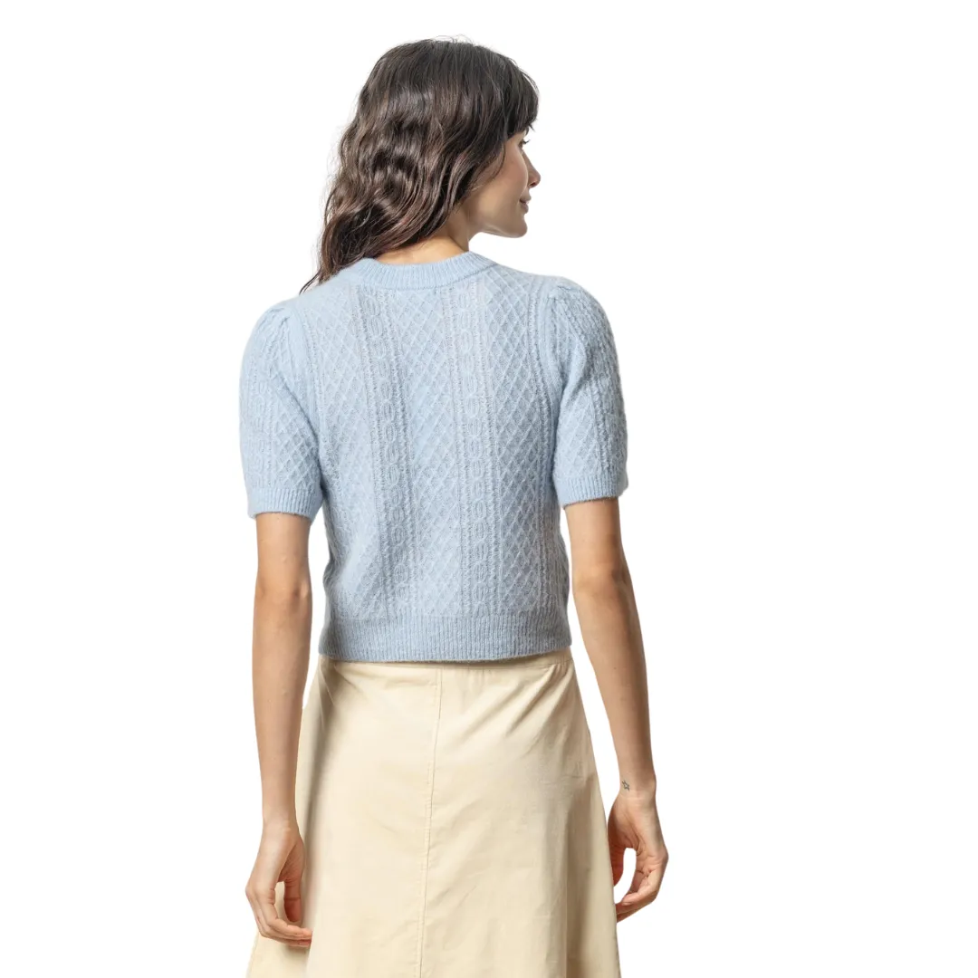 Cropped Cable Sweater
