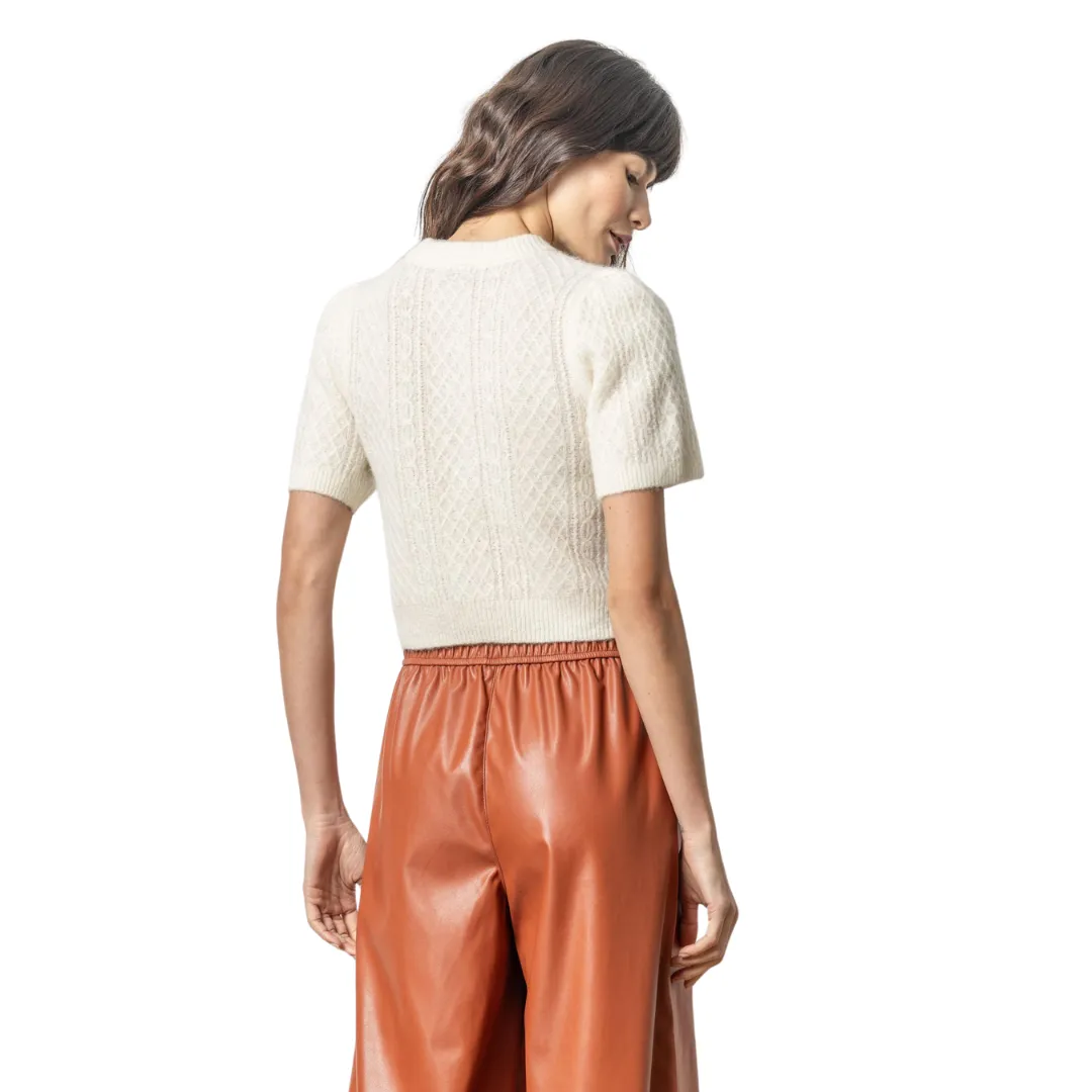 Cropped Cable Sweater