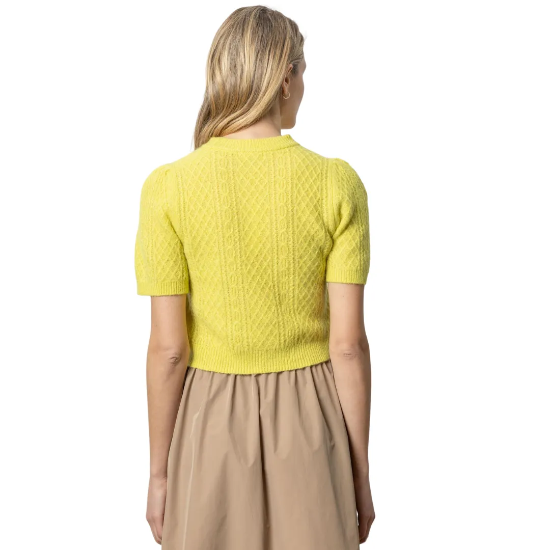 Cropped Cable Sweater