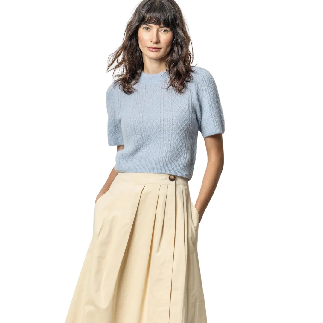 Cropped Cable Sweater