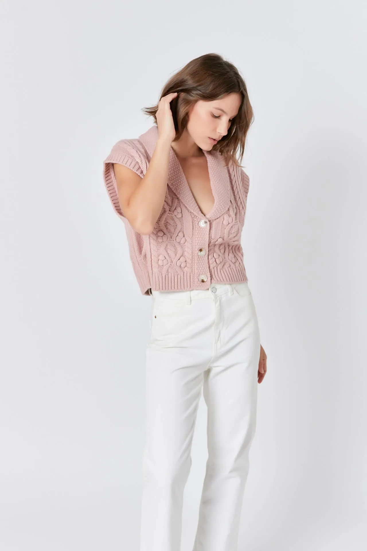 Cropped Sweater Vest