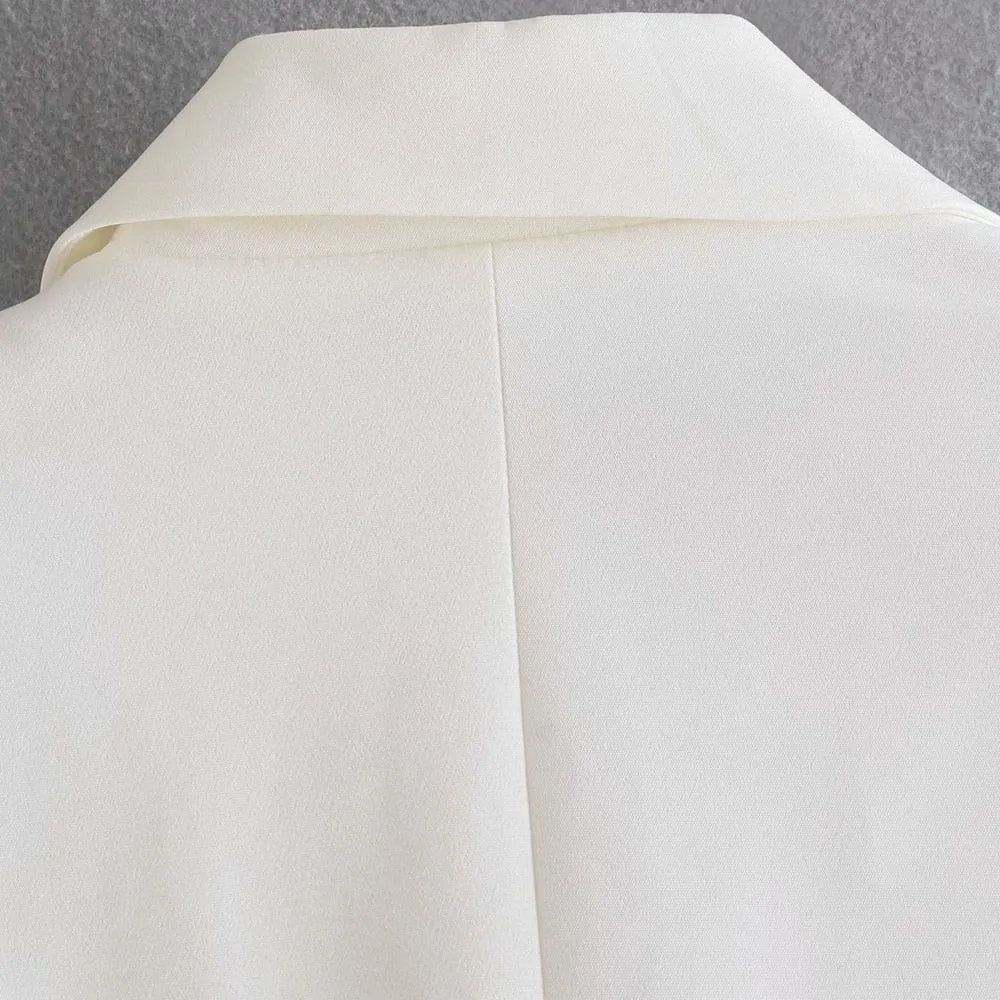 DOUBLE BREASTED RUFFLED WAISTCOAT