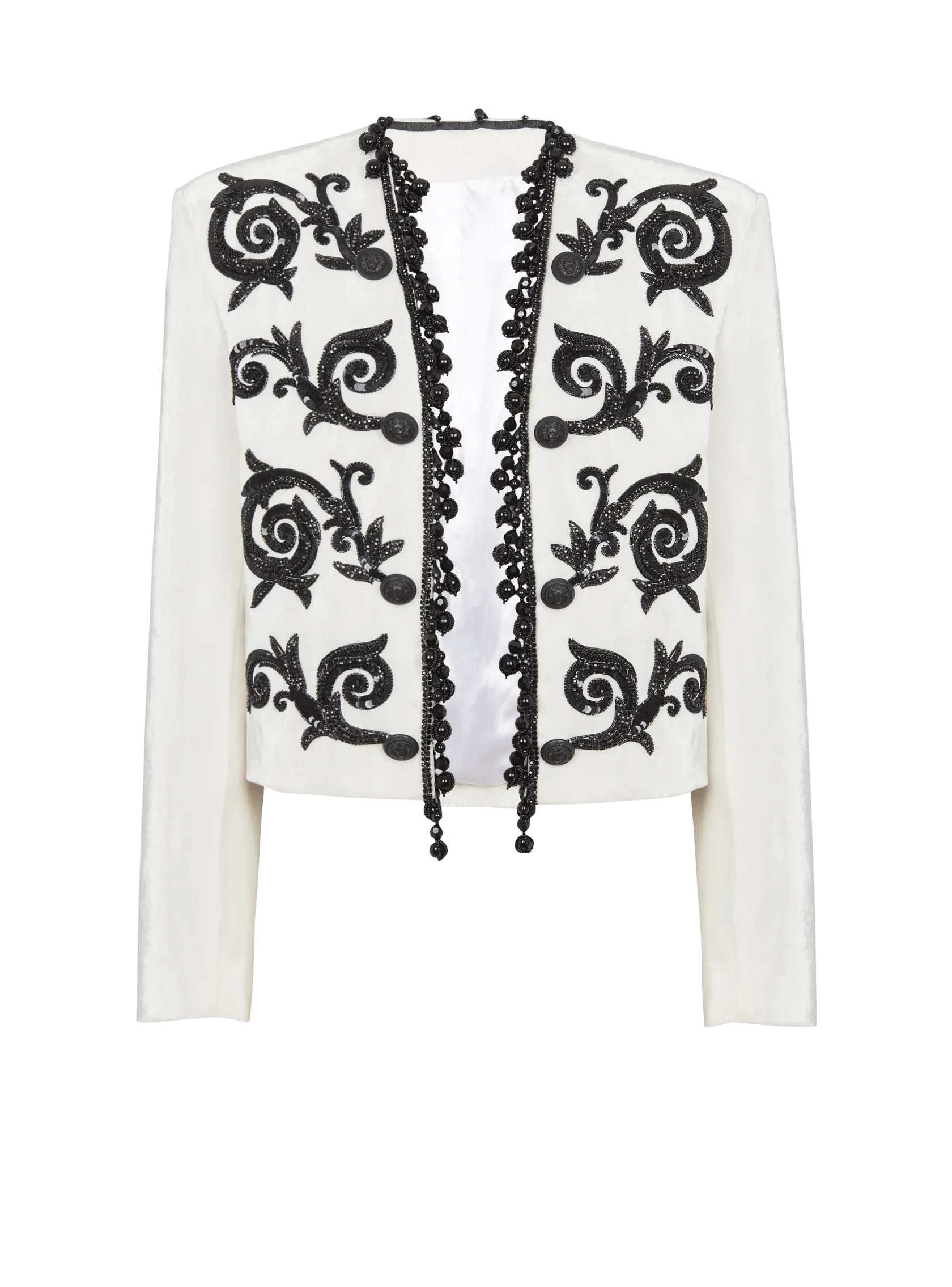 Embroidered velvet Spencer jacket