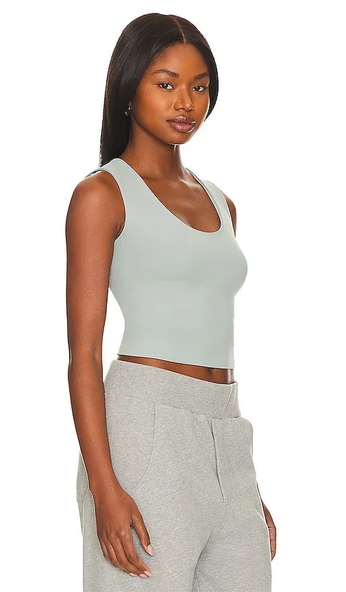 Free People x Intimately FP Clean Lines Muscle Cami In Iceberg Green in Grey