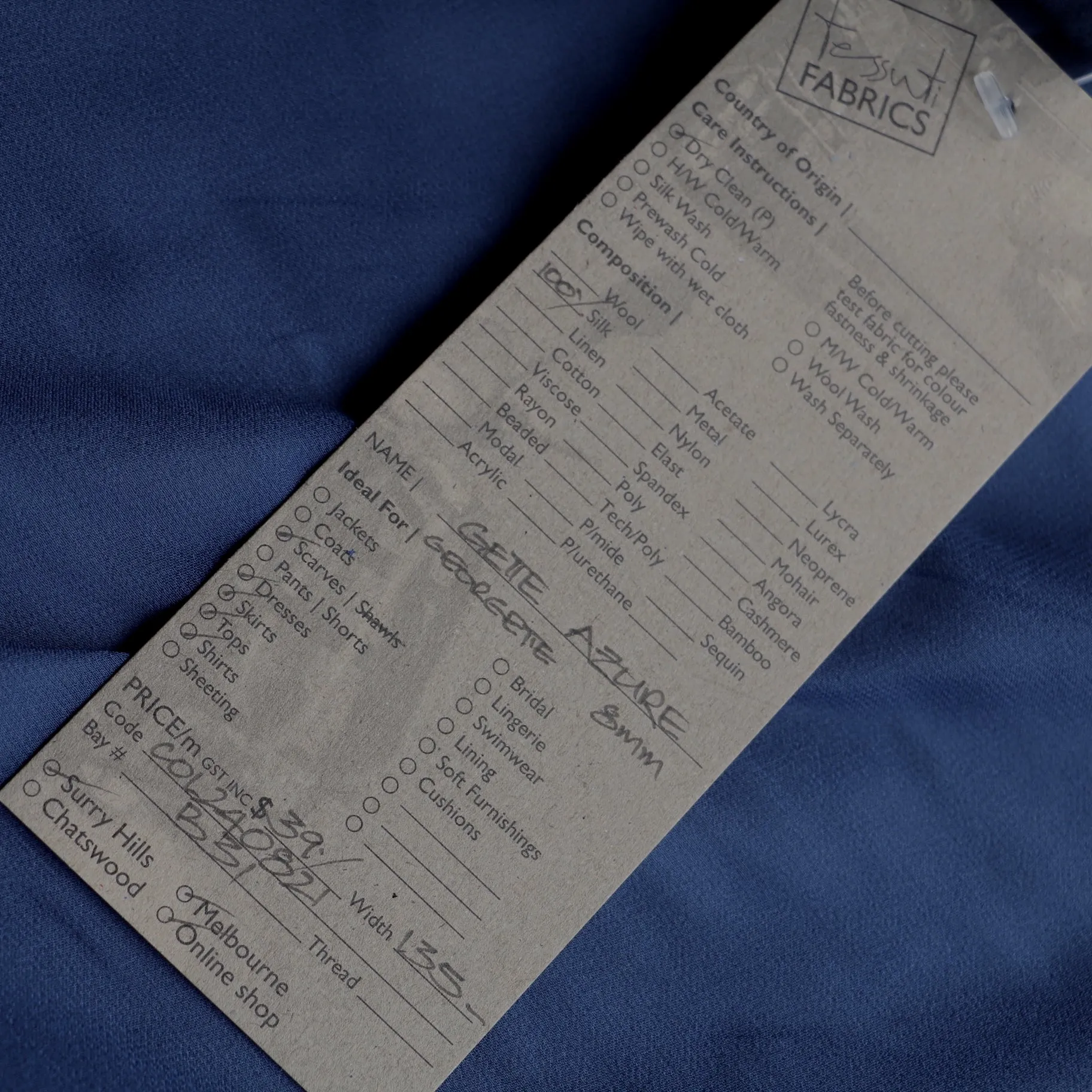 Gette Azure Silk Georgette