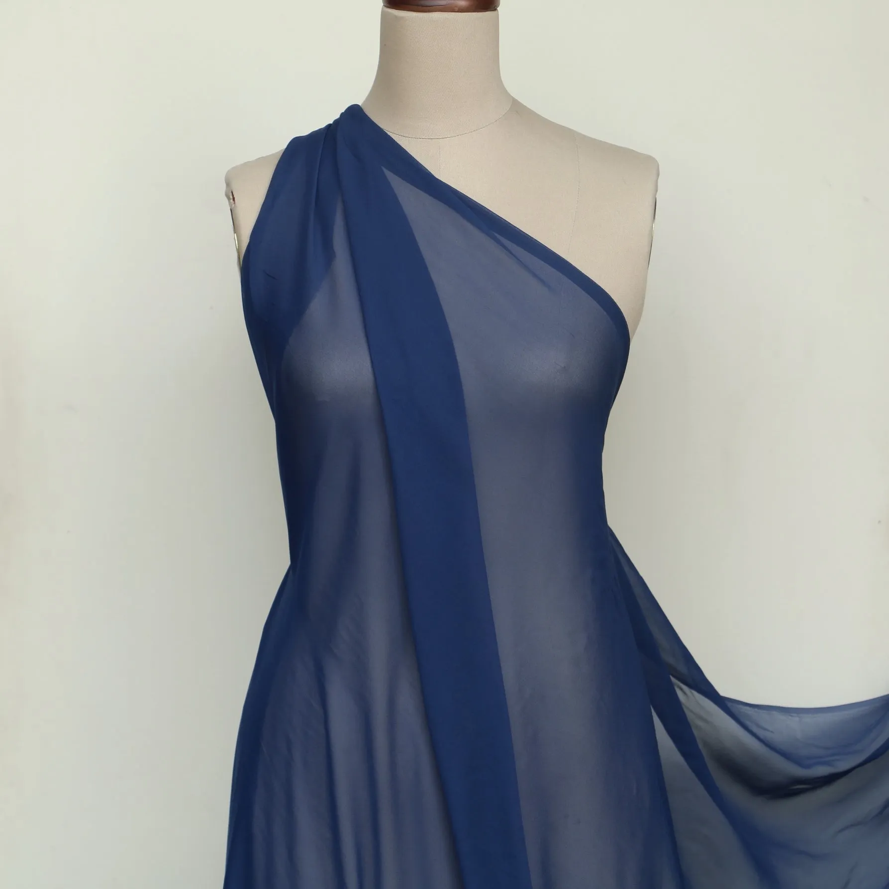 Gette Azure Silk Georgette