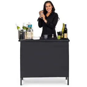 GoBar Portable Bar Table for Events - Pop Up Mobile Bartending Station - 3 Skirts