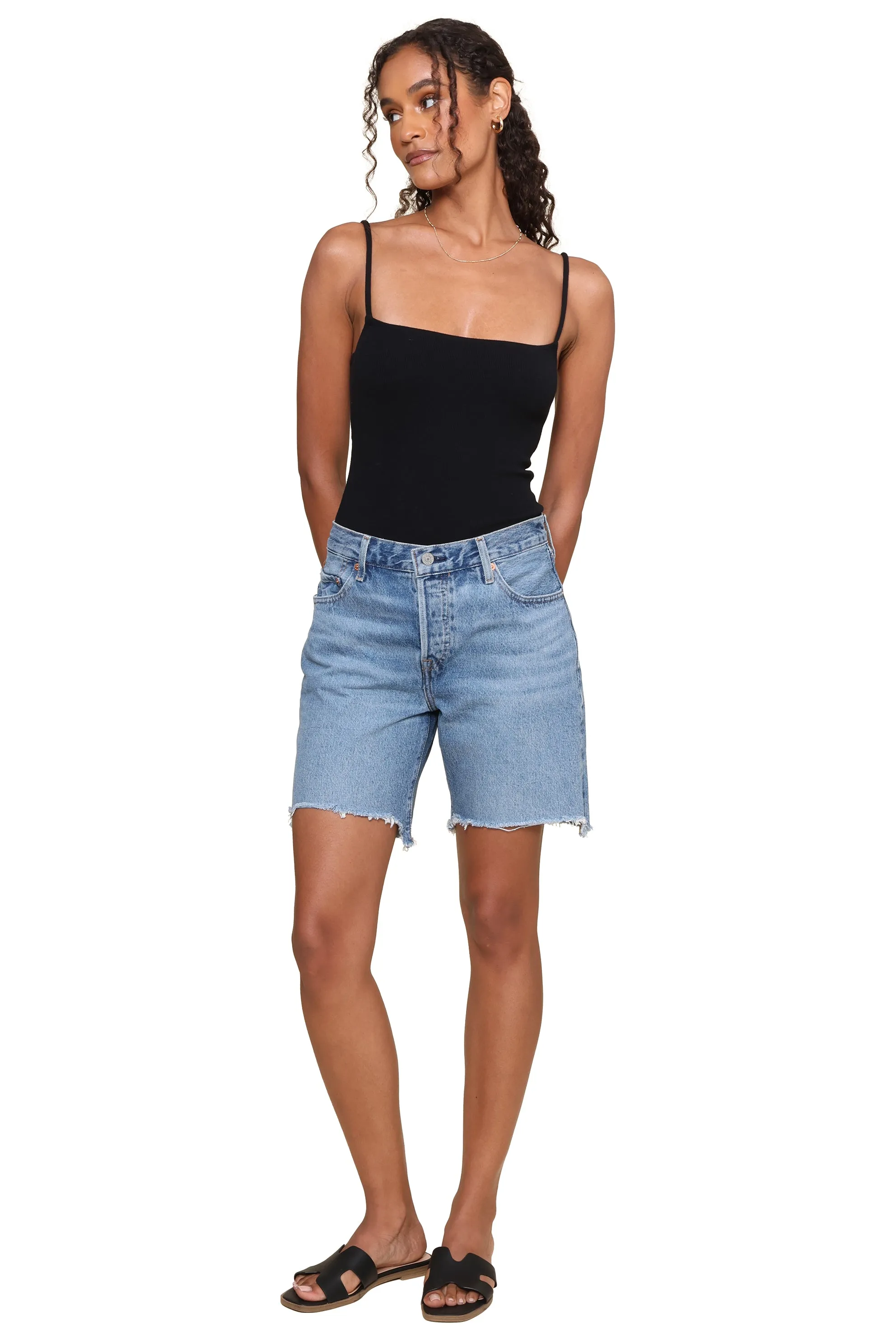 Lucille Ribbed Skinny Tank