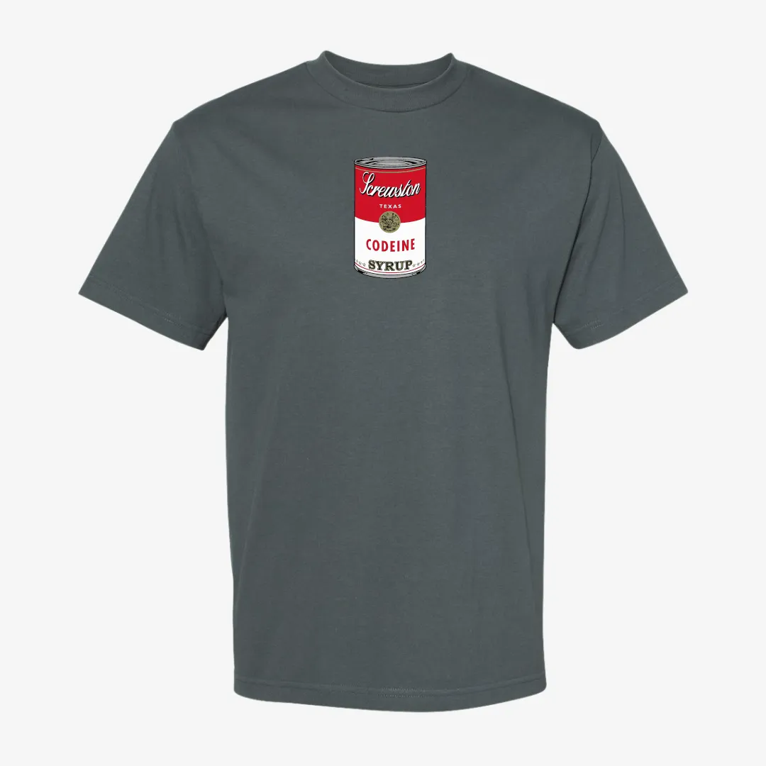 mens ridin' dirty codeine can s/s tee (charcoal)