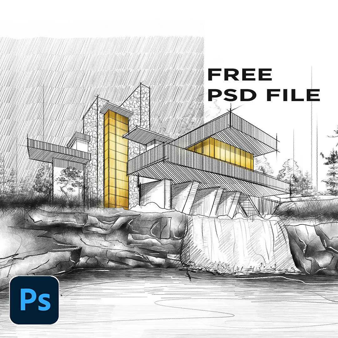 Photoshop Working File - Pencil Brush Rendering