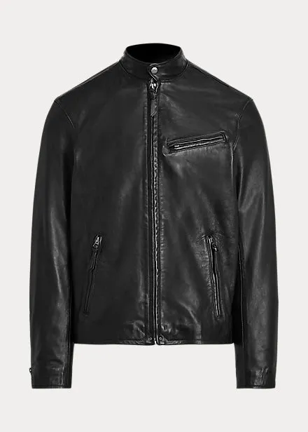 Polo Ralph Lauren Men’s Brookland’s Café Racer Leather Jacket