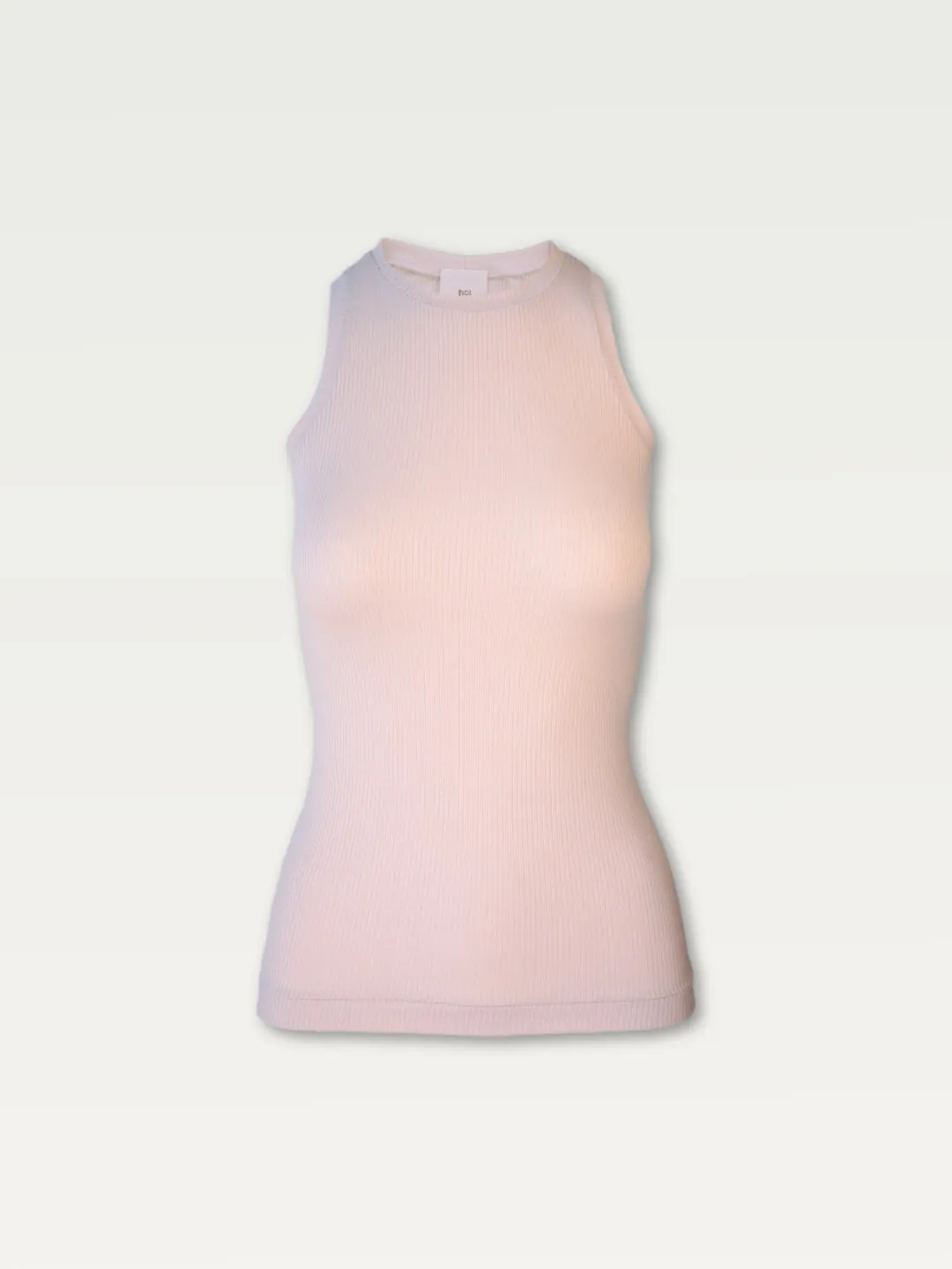 Ribbed Long Line Tank in Ballet Pink