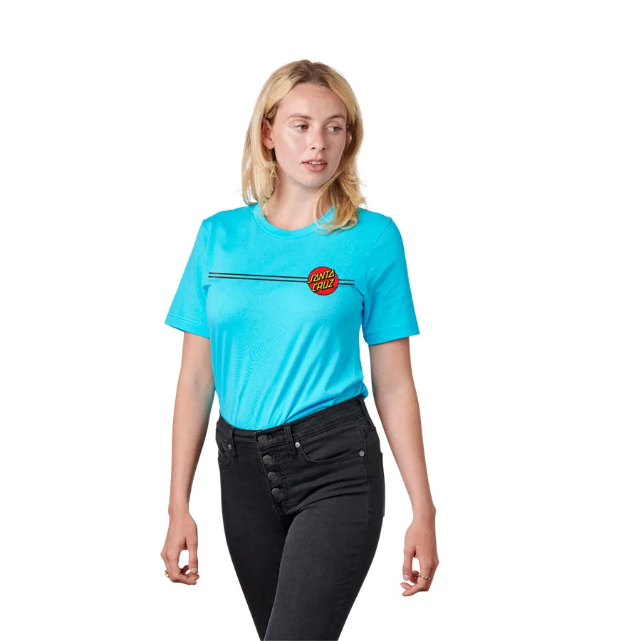 Santa Cruz Classic Dot Fitted Womens T-Shirt Neon Blue