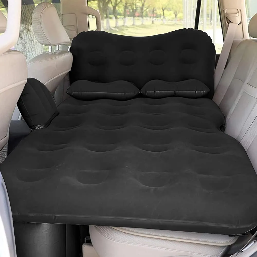 SAYGOGO Backseat Snooze Pad - Premium Car Nap Mattress with Pump and Two Pillows, Beige Edition