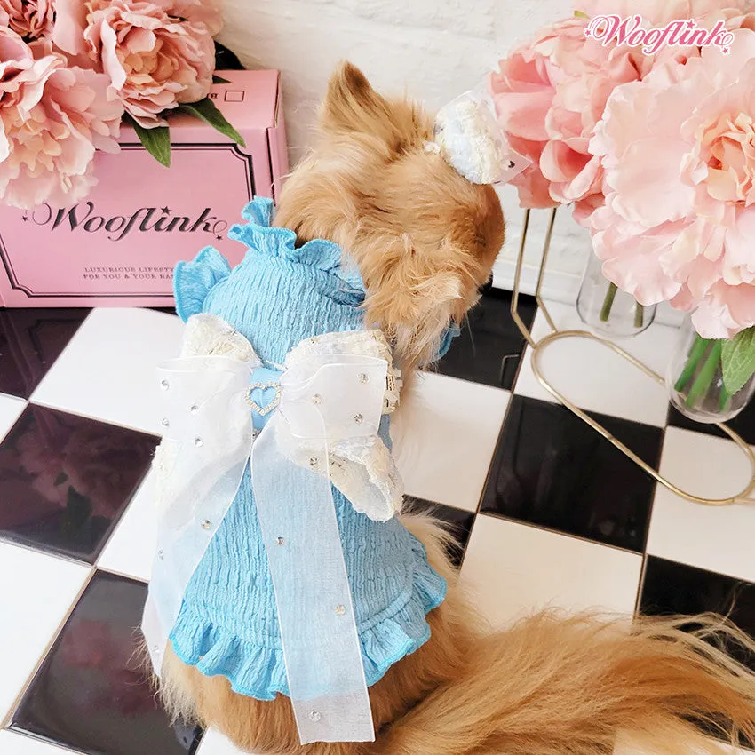tiffany blue bow dress - size xs