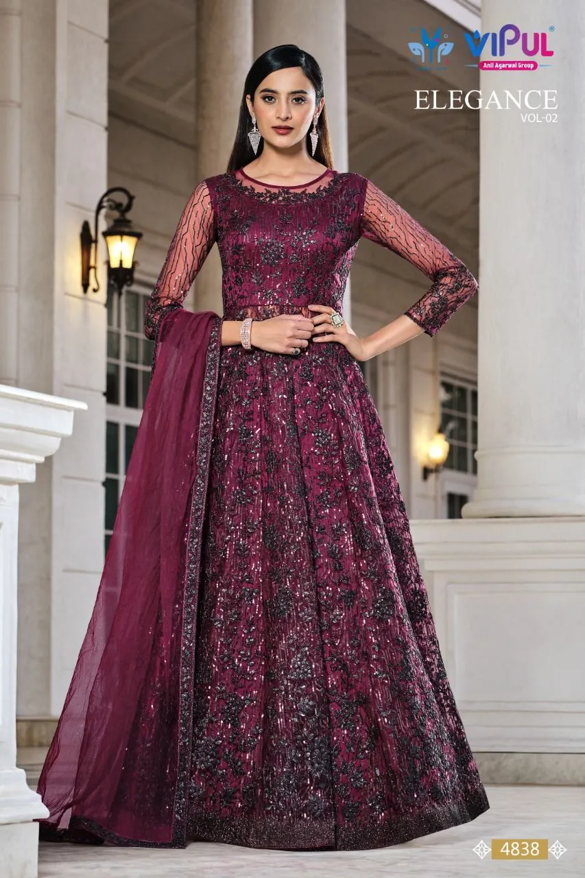 Vipul Elegance Vol 2 Premium Semi Stitched Gown