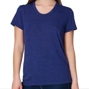 Womens Triblend Track T-Shirt (Indigo)